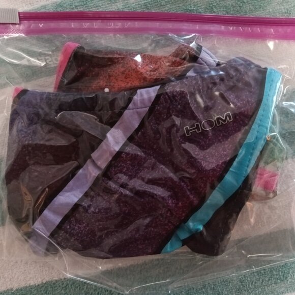 RARE VINTAGE 1" HOM SWIM BRIEF, SIZE 32", PURPLE STRIPE PATTERN (*) (Pre-Owned) - Picture 8 of 8